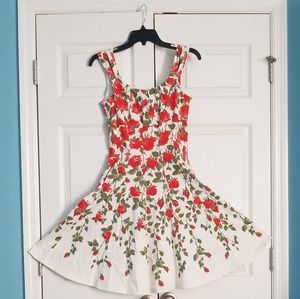 Red rose dress
